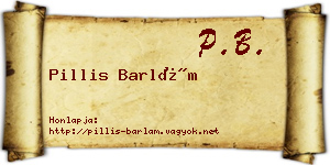 Pillis Barlám névjegykártya